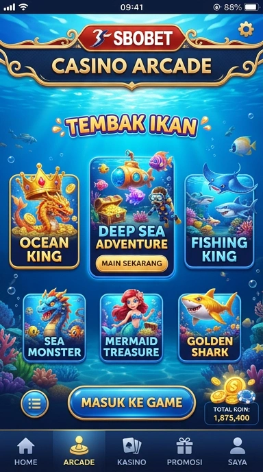 Layar utama sbobet — antarmuka bersih setelah instalasi